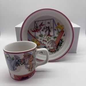 Tiffany & Co Children's 2 Piece Set Vintage  Tiffany's Playground Spring Bunny